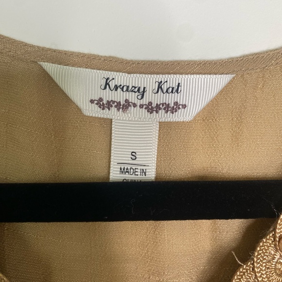 Neutral Tan Beaded Tunic - Picture 4 of 6